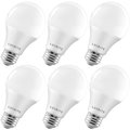 Luxrite A19 LED Light Bulbs 11W (75W Equivalent) 1100LM 3000K Soft White Dimmable E26 Base 6-Pack LR21431-6PK